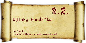 Ujlaky Renáta névjegykártya